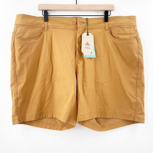 PRANA Shorts Women’s 20W Halle II Earthbound Brown Standard Fit 7” Inseam NWT - Picture 3 of 16